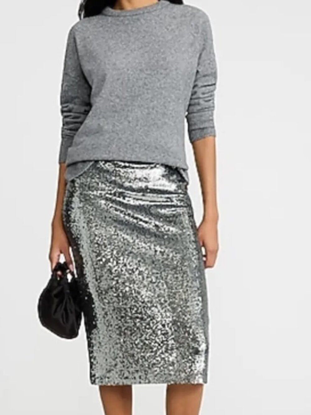 Sparkly midi sequin skirt